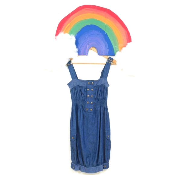 Blue Bird Dresses & Skirts - Blue Bird Denim with Pockets Button Front Dress